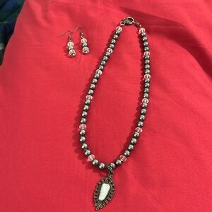 Necklace with matching earrings